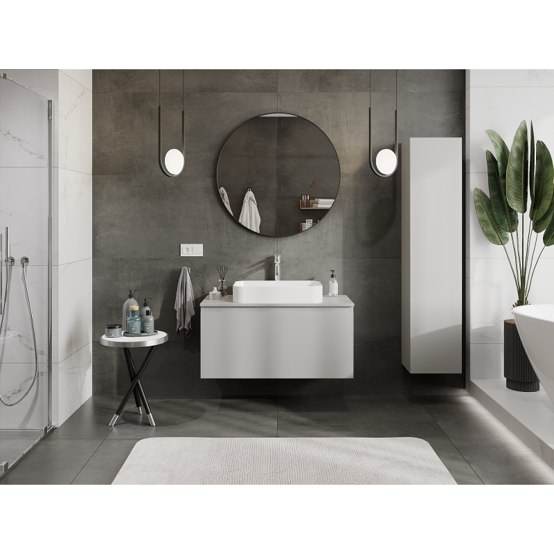 Mexen Orio armário de casa de banho sob lavatório 100 cm, 1 gaveta, cinzento mate - 91A10-10047-1-BF62