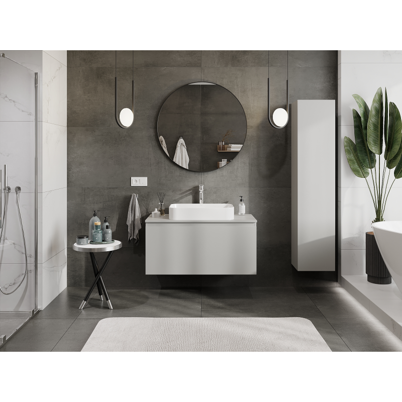 Mexen Orio mueble de baño para lavabo 100 cm, 1 cajón, gris mate - 91A10-10047-1-BF62