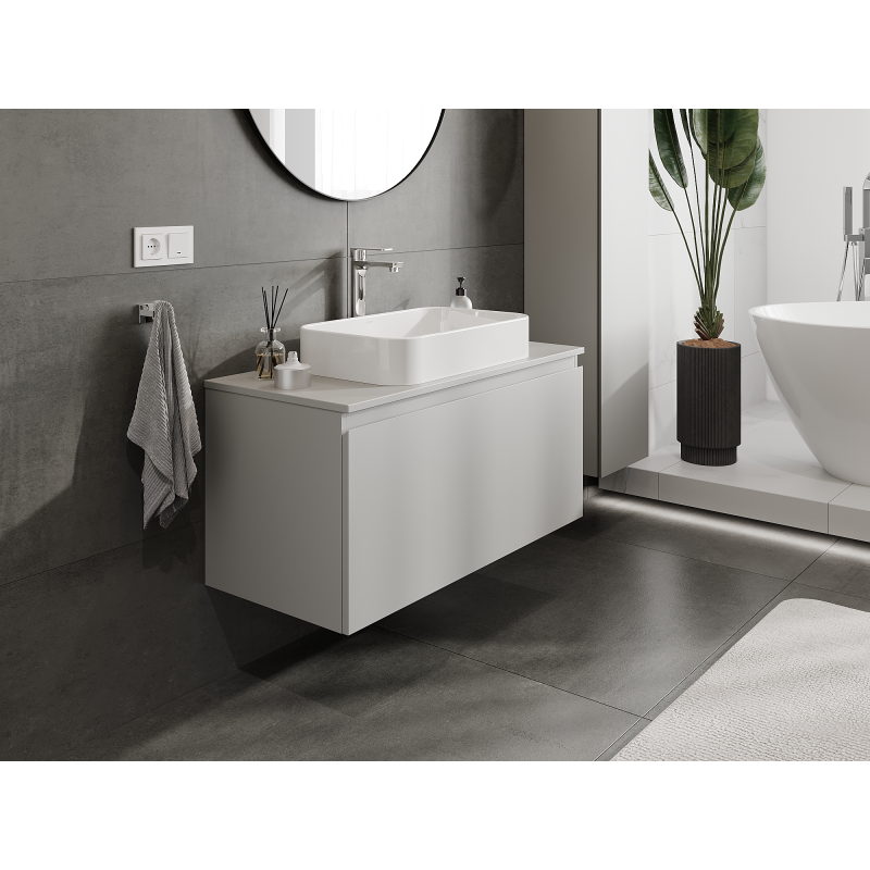 Mexen Orio meuble de salle de bain sous lavabo 100 cm, 1 tiroir, gris mat - 91A10-10047-1-BF62