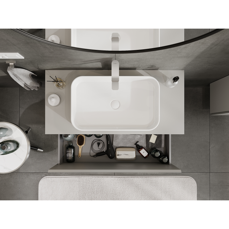 Mexen Orio armário de casa de banho sob lavatório 100 cm, 1 gaveta, cinzento mate - 91A10-10047-1-BF62