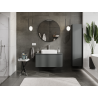 Mexen Orio bathroom cabinet under-sink 100 cm, 1 drawer, matte graphite - 91A10-10047-1-BF66