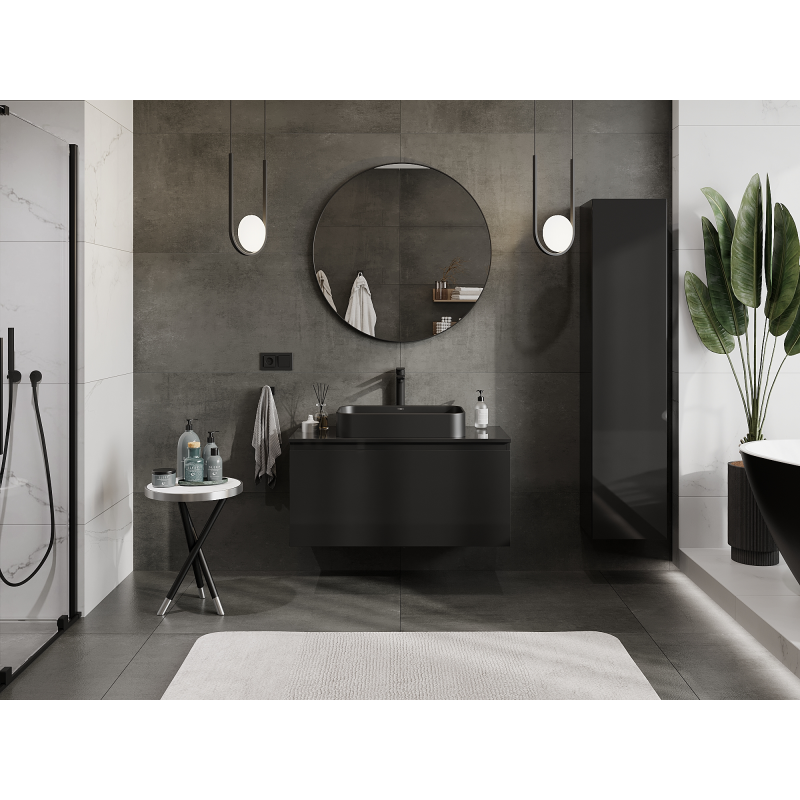 Mexen Orio ντουλάπι μπάνιου κάτω από νιπτήρα 100 cm, 1 συρτάρι, μαύρο