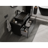 Mexen Orio mueble de baño bajo lavabo de 100 cm, 1 cajón, negro brillante - 91A10-10047-1-BF70