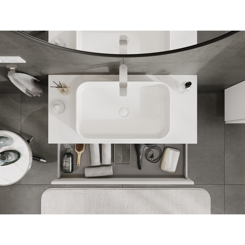 Mexen Orio badkamerkast 100 cm, 2 laden, wit mat - 91A10-10047-2-BFF01