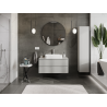 Mexen Orio 100 cm Bathroom Cabinet with Basin, 2 Drawers, Matte Grey - 91A10-10047-2-BFF62