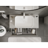 Mexen Orio 100 cm Bathroom Cabinet with Basin, 2 Drawers, Matte Grey - 91A10-10047-2-BFF62