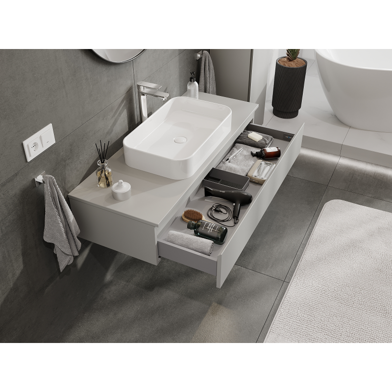 Mexen Orio mobile da bagno sottolavabo 120 cm, 1 cassetto, grigio opaco - 91A10-12023-1-BF62