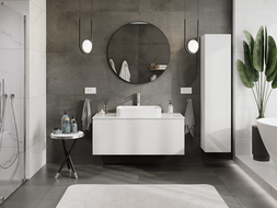 Mexen Orio mobiletto da bagno sottolavabo 120 cm, 1 cassetto, bianco lucido - 91A10-12047-1-BF00