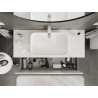Mexen Orio bathroom cabinet under sink 120 cm, 1 drawer, white gloss - 91A10-12047-1-BF00