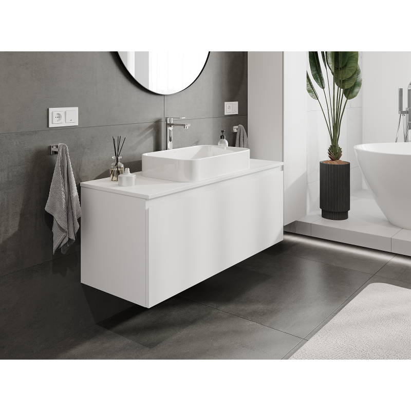 Mexen Orio armoire de salle de bain sous vasque 120 cm, 1 tiroir, blanc mat - 91A10-12047-1-BF01