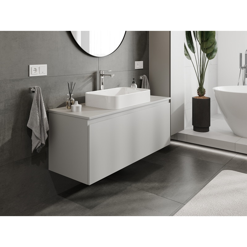 Mexen Orio bathroom cabinet for sink 120 cm, 1 drawer, grey matt - 91A10-12047-1-BF62