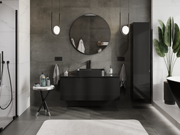 Mexen Orio mobile da bagno sotto-lavabo 120 cm, 1 cassetto, nero lucido - 91A10-12047-1-BF70