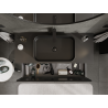 Mexen Orio armario de baño debajo del lavabo 120 cm, 1 cajón, negro mate - 91A10-12047-1-BF71