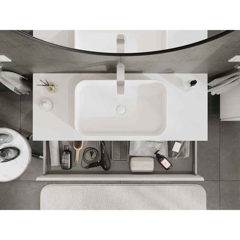 Mexen Orio meuble de salle de bain sous lavabo 120 cm, 2 tiroirs, blanc mat - 91A10-12047-2-BFF01