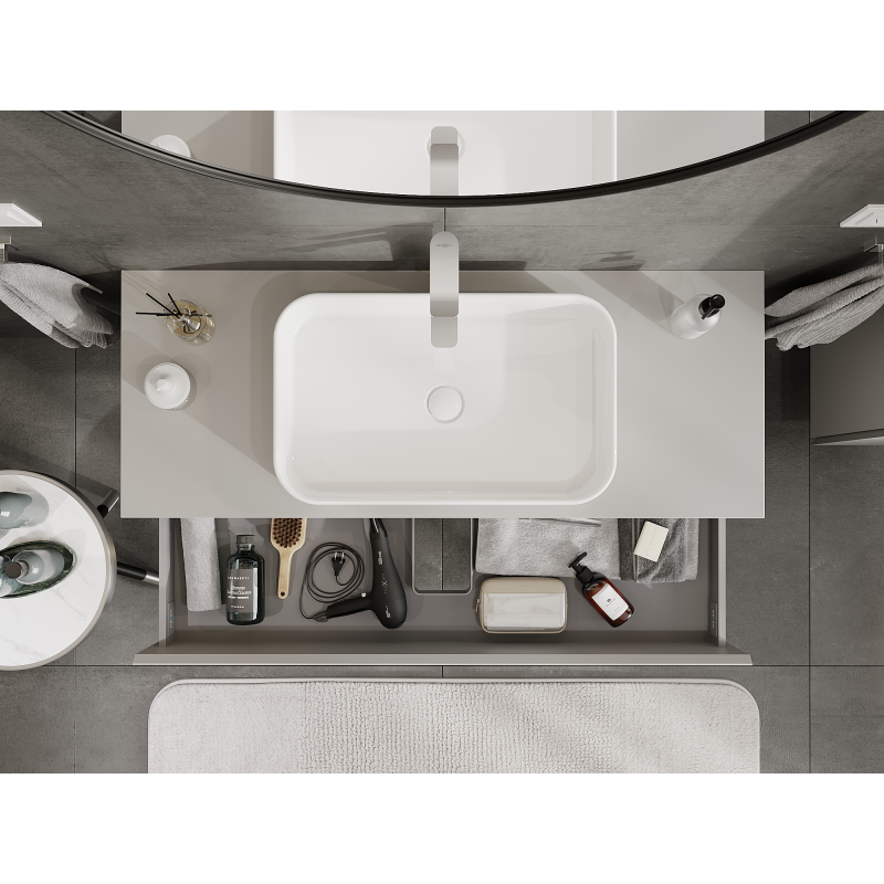 Mexen Orio meuble de salle de bain sous lavabo 120 cm, 2 tiroirs, gris mat - 91A10-12047-2-BFF62