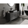 Mexen Orio mobile da bagno sotto-lavabo 120 cm, 2 cassetti, nero opaco - 91A10-12047-2-BFF71