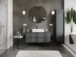 Mexen Orio armadietto da bagno sottolavabo 120 cm, 2 cassetti, grafite opaco - 91A10-12047-2-BFF66