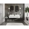 Mexen Orio bathroom cabinet for under-basin 140 cm, 1 drawer, white gloss - 91A10-14023-1-BF00