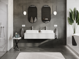 Mexen Orio mobiletto da bagno sottolavabo 140 cm, 1 cassetto, bianco lucido - 91A10-14023-1-BF00