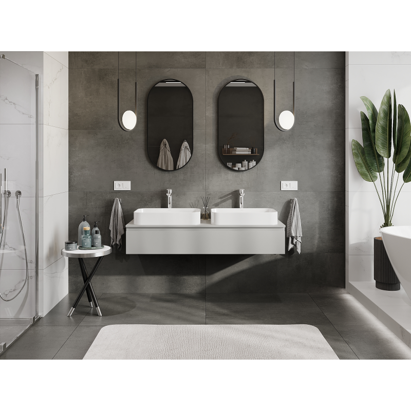 Mexen Orio armoire de salle de bain sous lavabo 140 cm, 1 tiroir, gris mat - 91A10-14023-1-BF62