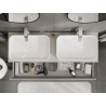 Mexen Orio 140 cm Sink Cabinet, 1 Drawer, Matte Grey - 91A10-14023-1-BF62