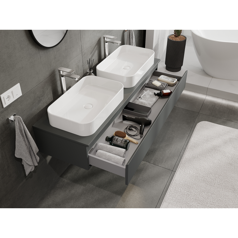 Mexen Orio ντουλάπι μπάνιου κάτω από το νιπτήρα 140 εκ., 1 συρτάρι, ματ