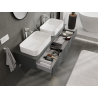 Mexen Orio bathroom cabinet under sink 140 cm, 1 drawer, matte graphite - 91A10-14023-1-BF66