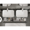 Mexen Orio bathroom cabinet under sink 140 cm, 1 drawer, matte graphite - 91A10-14023-1-BF66