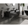 Mexen Orio 140 cm Under Sink Bathroom Cabinet, 1 Drawer, Black Gloss - 91A10-14023-1-BF70