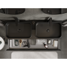 Mexen Orio 140 cm Under Sink Bathroom Cabinet, 1 Drawer, Black Gloss - 91A10-14023-1-BF70