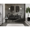 Mexen Orio 140 cm bathroom vanity unit, 1 drawer, black matte - 91A10-14023-1-BF71