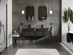 Mexen Orio meuble de salle de bain sous lavabo 140 cm, 1 tiroir, noir mat - 91A10-14023-1-BF71