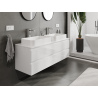 Mexen Orio meuble de salle de bain sous lavabo 140 cm, 2 tiroirs, blanc brillant - 91A10-14047-2-BFF00