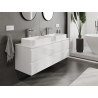 Mexen Orio mueble de baño bajo lavabo de 140 cm, 2 cajones, blanco brillo - 91A10-14047-2-BFF00