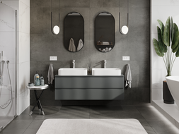 Mexen Orio kupaonski ormarić ispod umivaonika 140 cm, 2 ladice, mat grafit - 91A10-14047-2-BFF66