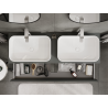 Mexen Orio bathroom cabinet for sink 140 cm, 2 drawers, matte graphite - 91A10-14047-2-BFF66