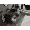 Mexen Orio mobile bagno sottolavabo 140 cm, 2 cassetti, nero opaco - 91A10-14047-2-BFF71