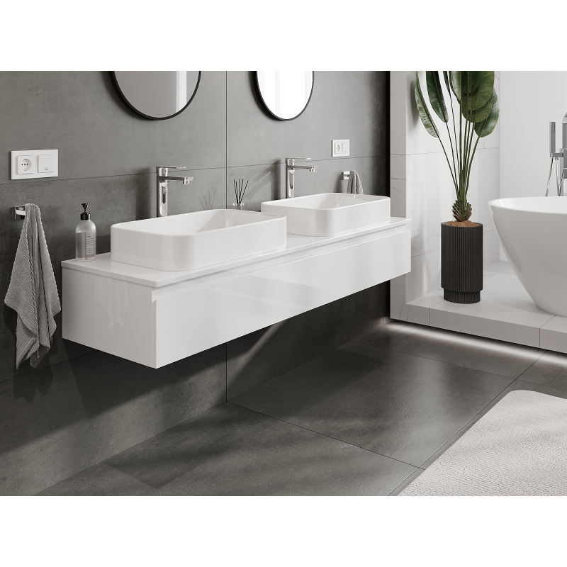 Mexen Orio badkamerkast onder wastafel 160 cm, 1 lade, witte glans - 91A10-16023-1-BF00