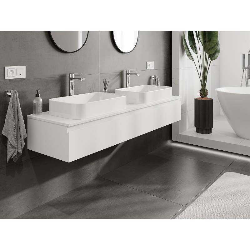 Mexen Orio kylpyhuoneen allaskaappi 160 cm, 1 laatikko, valkoinen matta - 91A10-16023-1-BF01