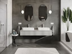 Mexen Orio armario de baño para lavabo 160 cm, 1 cajón, gris mate - 91A10-16023-1-BF62