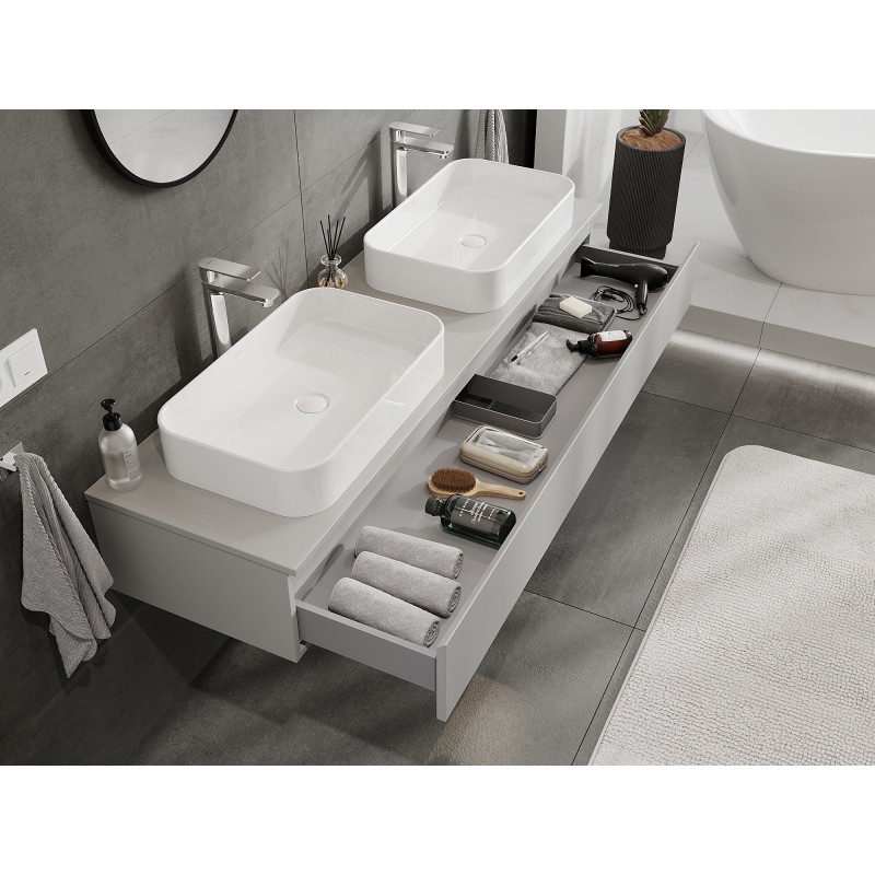 Mexen Orio vannitoa kapp valamu alla 160 cm, 1 sahtel, hall matt - 91A10-16023-1-BF62