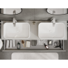 Mexen Orio bathroom cabinet for washbasin 160 cm, 1 drawer, grey matte - 91A10-16023-1-BF62