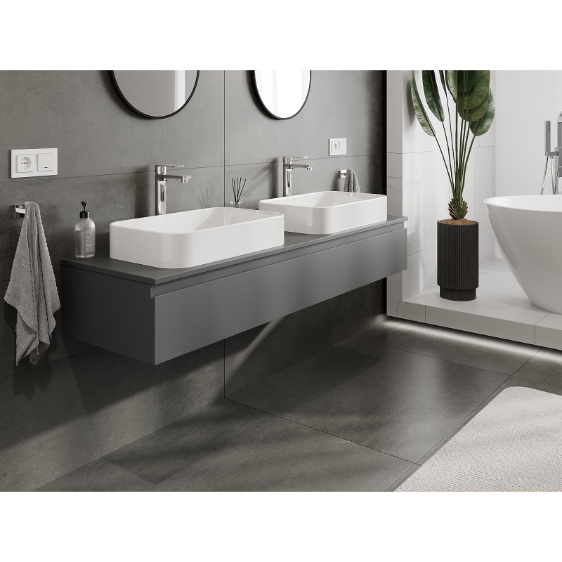 Mexen Orio kylpyhuonekaappi pesualtaan alle 160 cm, 1 laatikko, mattagrafiitti - 91A10-16023-1-BF66