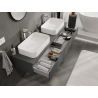 Mexen Orio bathroom cabinet for under sink 160 cm, 1 drawer, matte graphite - 91A10-16023-1-BF66
