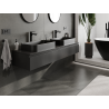 Mexen Orio bathroom cabinet 160 cm, 1 drawer, black matt - 91A10-16023-1-BF71