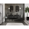 Mexen Orio bathroom cabinet 160 cm, 1 drawer, black matt - 91A10-16023-1-BF71