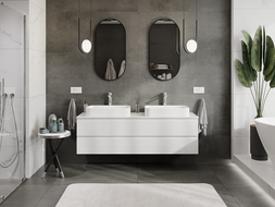 Mexen Orio meuble de salle de bain sous lavabo 160 cm, 2 tiroirs, blanc brillant - 91A10-16047-2-BFF00