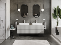 Mexen Orio mobile da bagno sottolavabo 160 cm, 2 cassetti, grigio opaco - 91A10-16047-2-BFF62