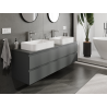 Mexen Orio 160 cm bathroom cabinet, 2 drawers, matte graphite - 91A10-16047-2-BFF66