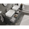 Mexen Orio 160 cm bathroom cabinet, 2 drawers, matte graphite - 91A10-16047-2-BFF66
